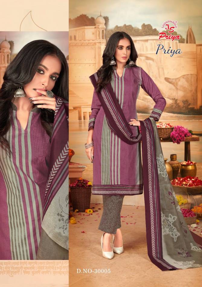 Js Priya 30 Printed Cotton Casual Wear Designer Dress Material Collection